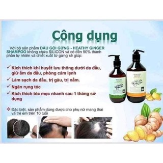 Combo dầu gội,dầu xả gừng
