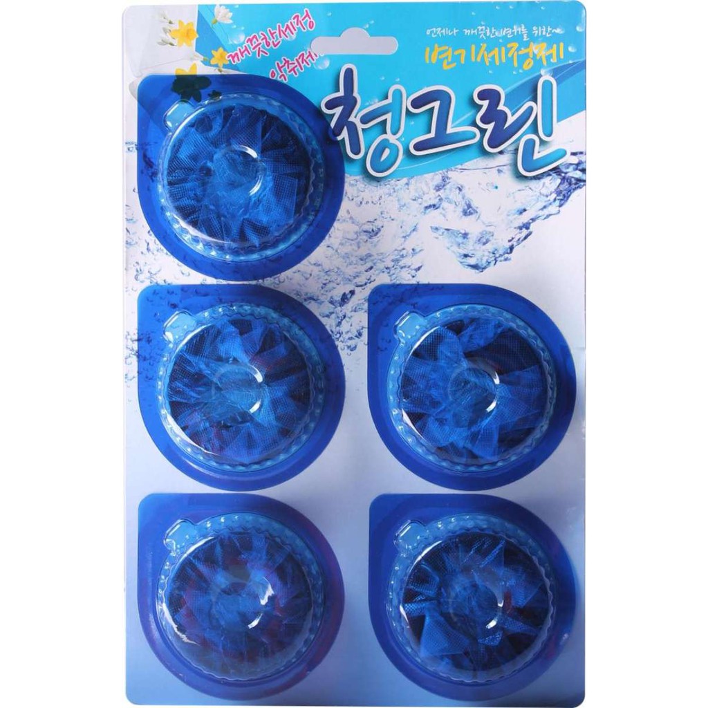 Viên tẩy làm thơm toilet BLUE vỉ 40gx5