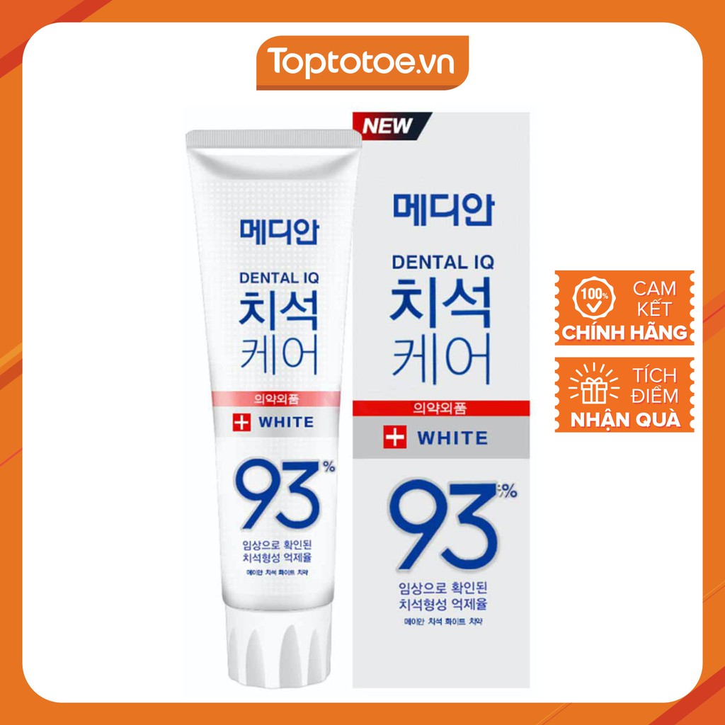 Kem Đánh Răng Làm Trắng Răng Gấp 5 Lần MEDIAN Dental IQ Tartar Care 93% Toothpaste White 120g