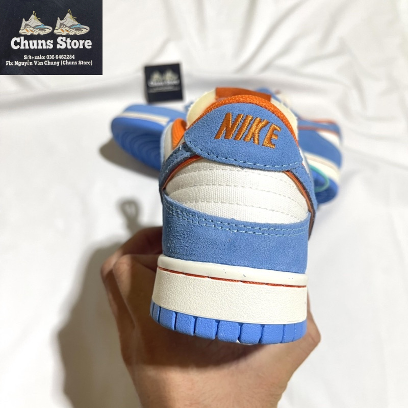 Giày jordan NK SB dunk otomo katsuhiro xanh biển,xanh lá,xám nâu cao cấp, giày JD SB xanh blue green mới