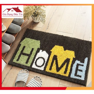 Thảm chùi chân 45x65cm nhà vệ sinh, phòng khách, nhà bếp, có thể giặt máy. Hình HOME