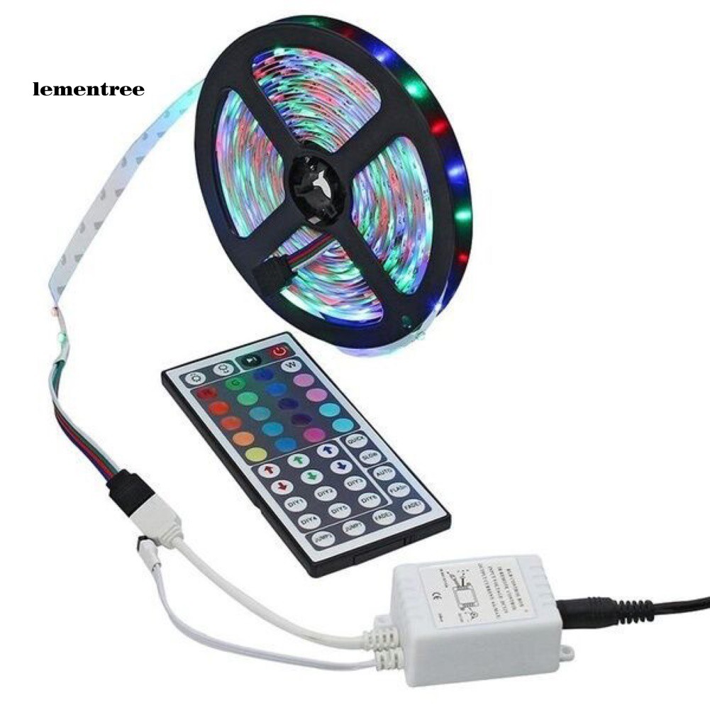 ✡WYB✡5/10m Soft RGB LED Strip Light Cupboard Garage Lamp Decor with IR Remote Control