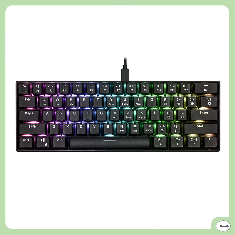 BÀN PHÍM CƠ KHÔNG DÂY E-DRA EK361W V2 LED RGB NHỎ GỌN