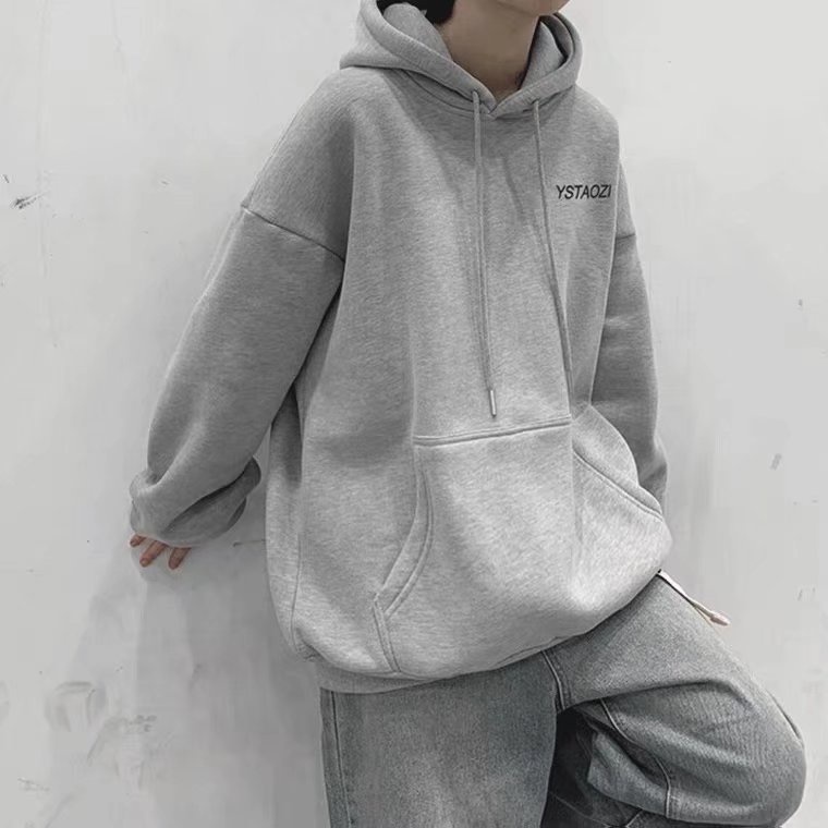 Áo hoodie Thể Thao Dáng Rộng In Chữ Phong Cách Hip Hop Đường Phố Hàn Quốc Thời Trang Mùa Đông Dành Cho Nam M-5XL