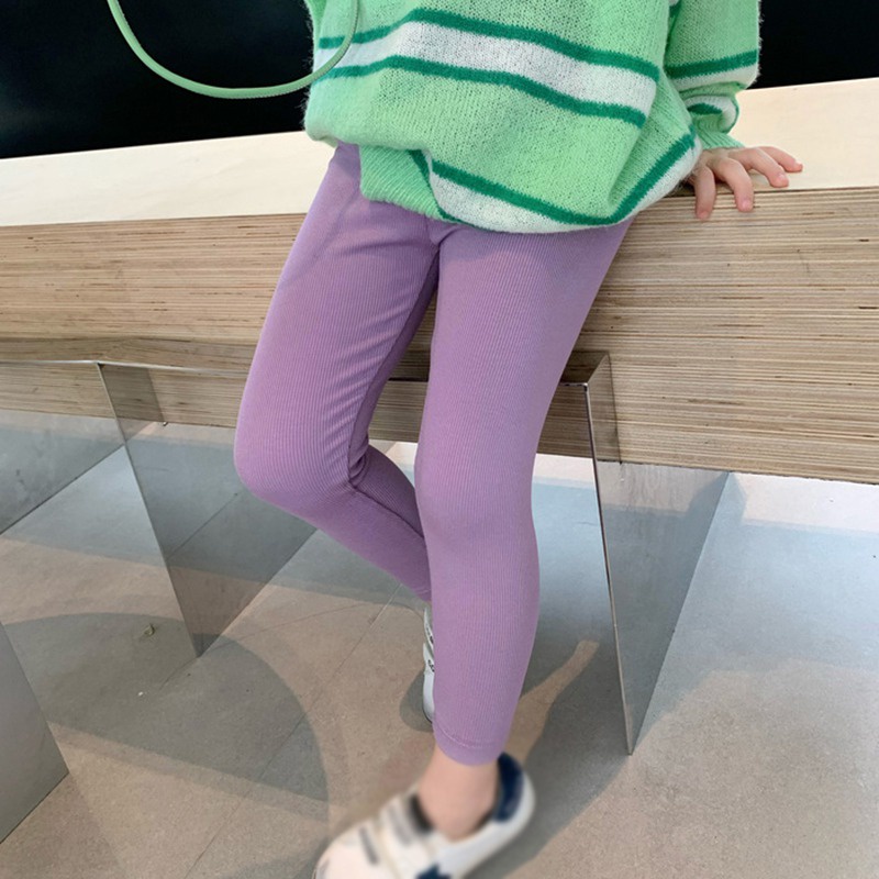 Quần Legging Dáng Ôm Phong Cách Hàn Quốc Thời Trang Mùa Xuân Thu Dành Cho Bé Gái