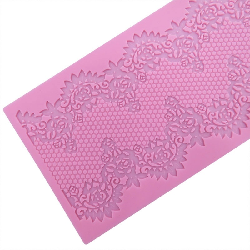 Khuôn Silicone Tạo Họa Tiết Ren Hoa Trang Trí Bánh