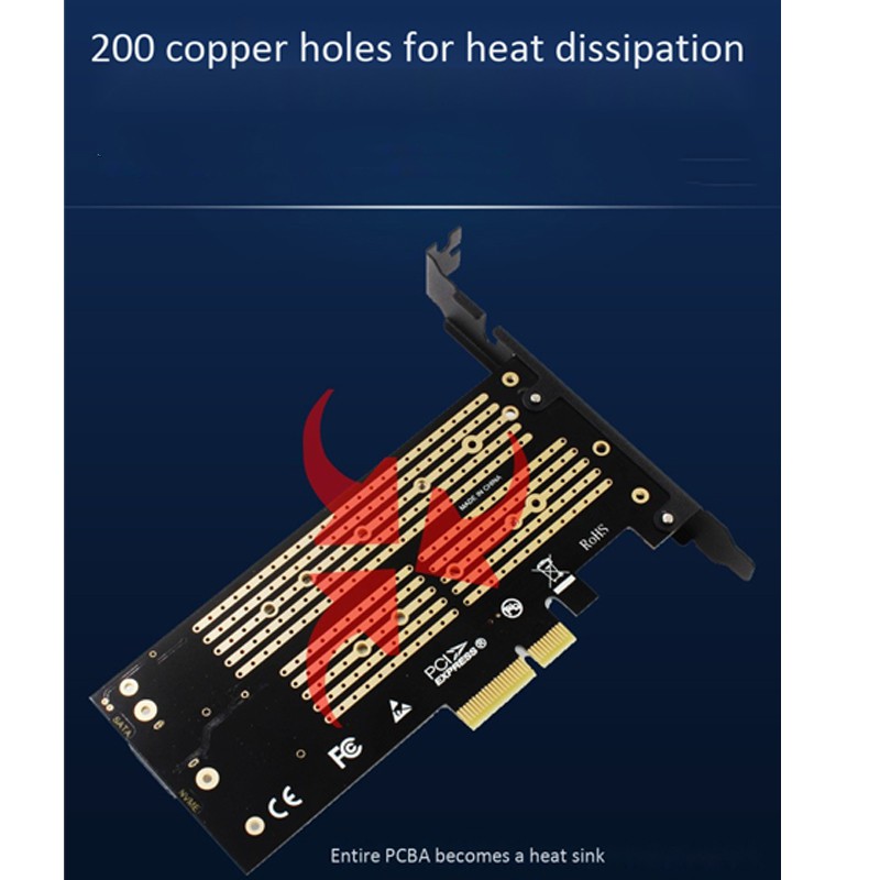 JEYI SK6 M.2 NVMe SSD NGFF TO PCIE X4 Adapter Suppor PCI Express 3.0 N7VN