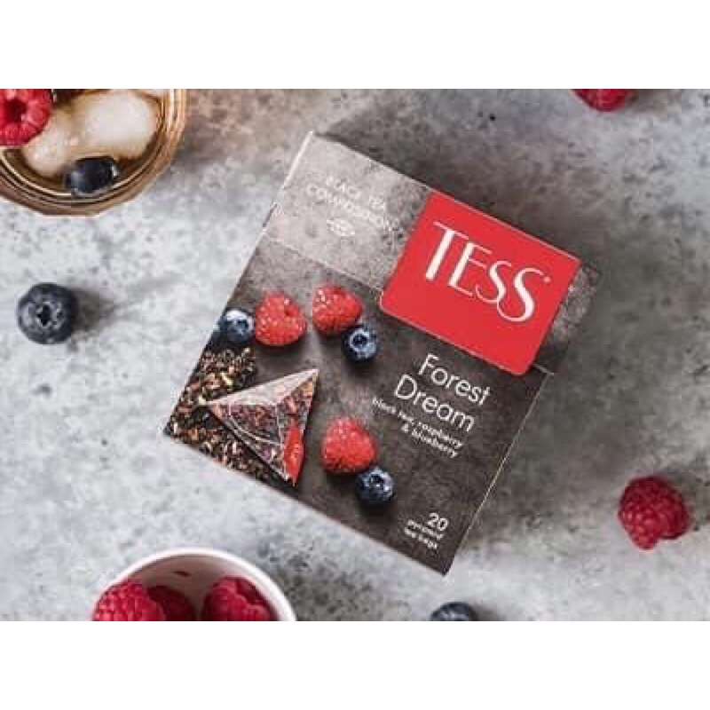 Trà Hoa Quả TESS Nga Hộp 20 Túi Lọc Kim Tự Tháp-Trà Đen Kết Hợp Hoa Quả Mọng Sấy Khô Thơm Dịu Vị Cam & Việt Quất Mâm Xôi | BigBuy360 - bigbuy360.vn