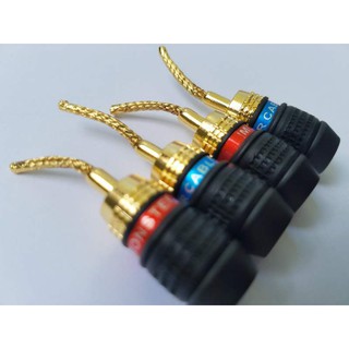 Combo 2 CẶP (4 chiếc) Rắc mỏ chim Monster mềm mạ vàng cao cấp - JACK mỏ chim cắm loa - rắc âm thanh