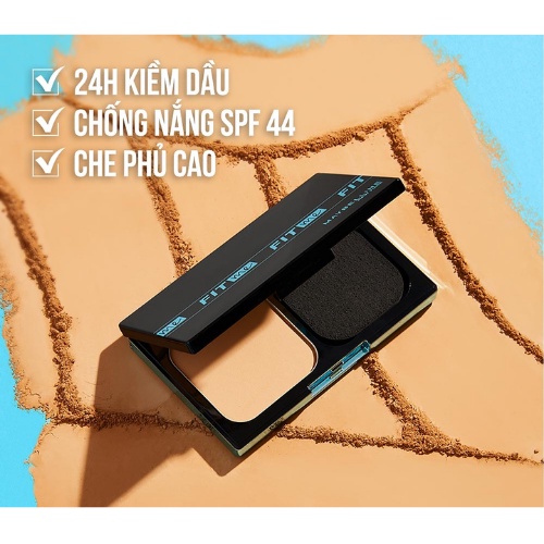 Phấn Nền Kiềm Dầu Chống Nắng Maybelline Fit Me Matte + Proeless Powder Foundation SPF 44 PA++++ ( Mẫu Mới )