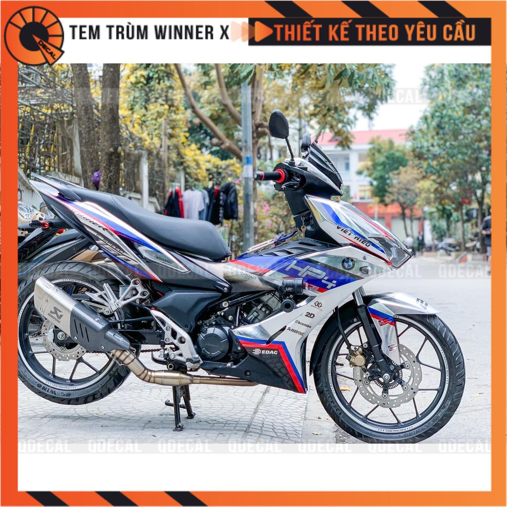 Tem trùm Winner X decal 3 lớp HP4 chrome cao cấp thiết kế theo yêu cầu