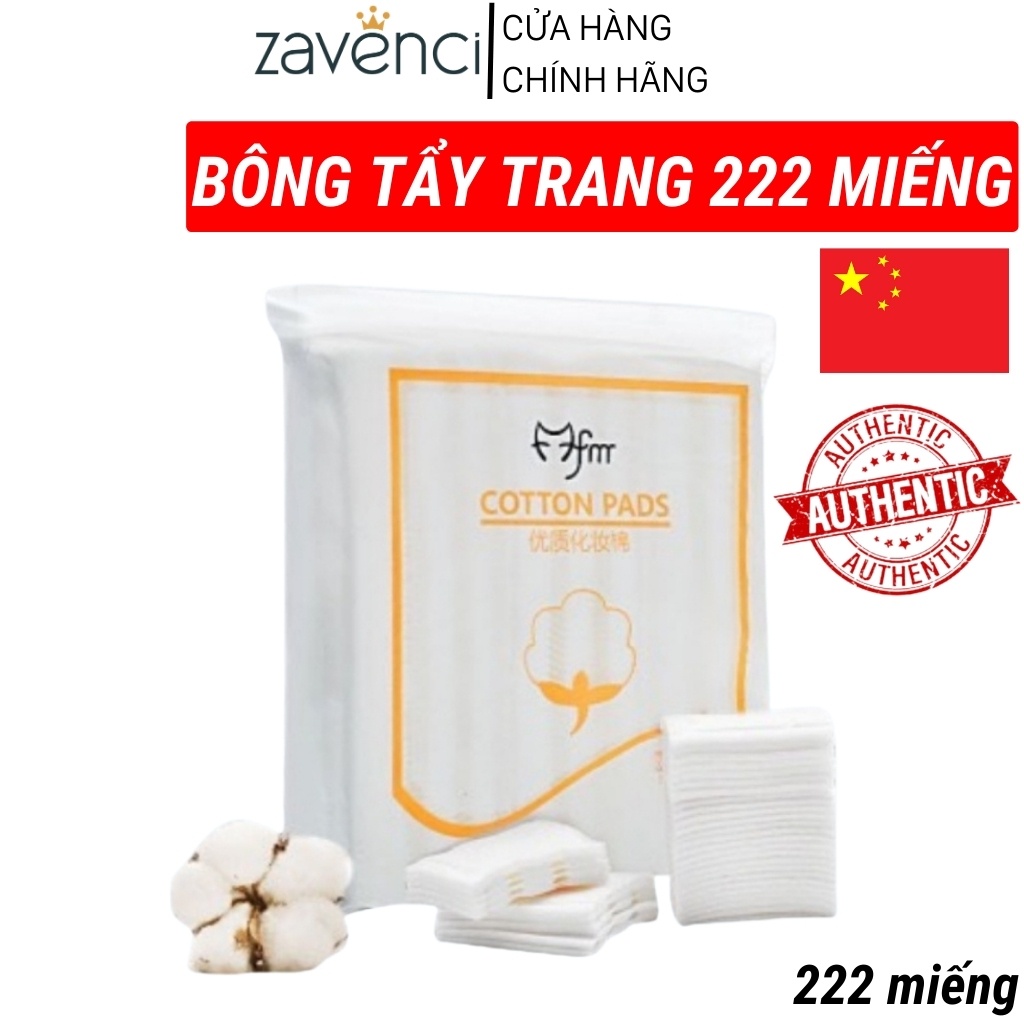 Bông tẩy trang AB6055 Cotton Pad Nội Địa Trung Quốc Zavenci (222 miếng)