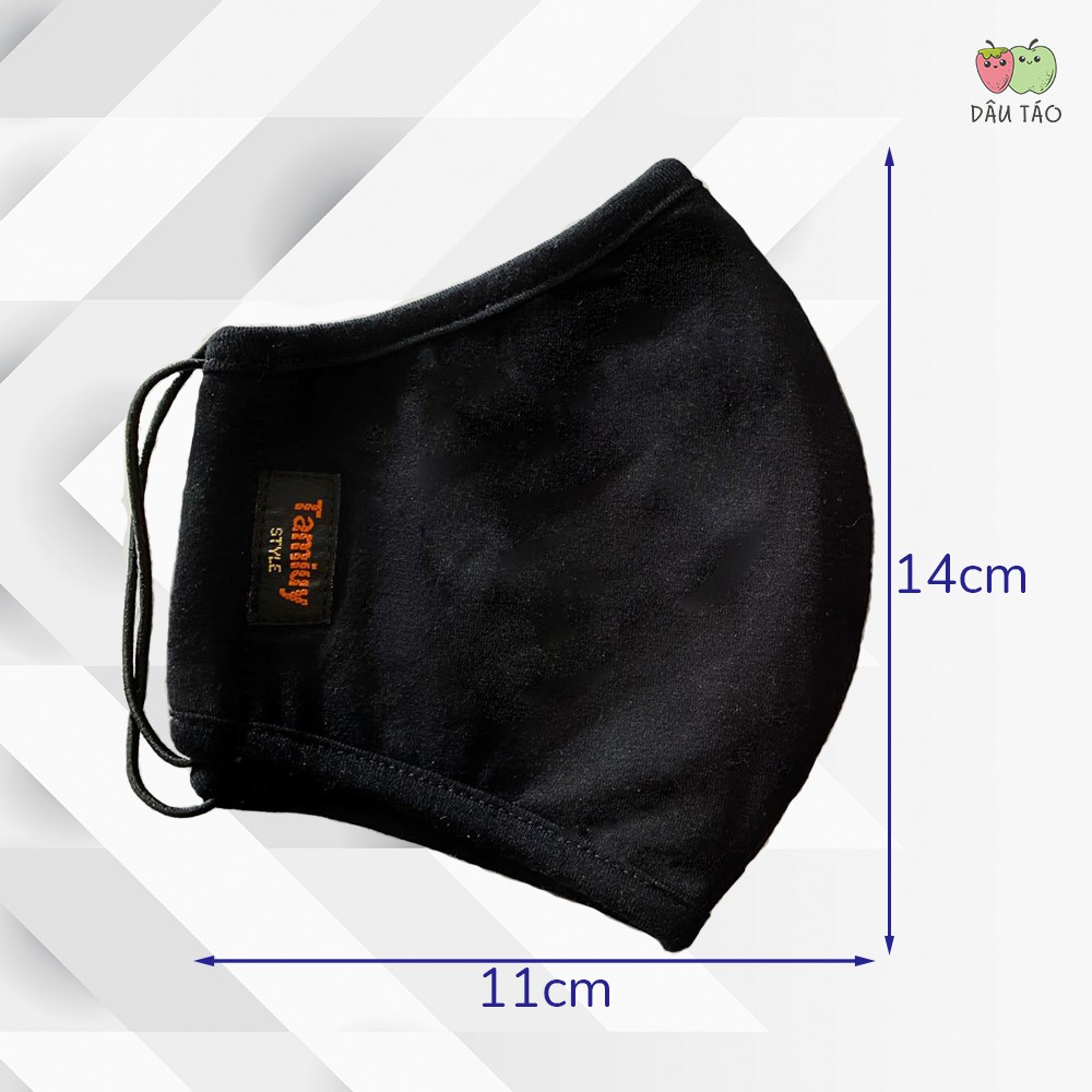 Khẩu trang vải kháng khuẩn DT Style - Set 3 chọn màu - ngăn bụi, chống nắng, màu đen, trơn, thời trang, hoạ tiết gym | BigBuy360 - bigbuy360.vn