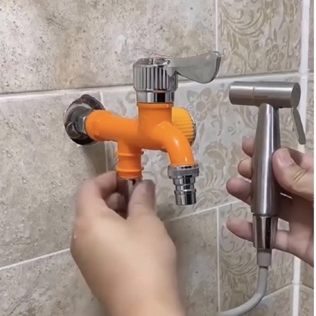 Vòi Nước Đôi 2 Đầu Độc Lập, Đầu Chia Vòi Nước Thông Minh