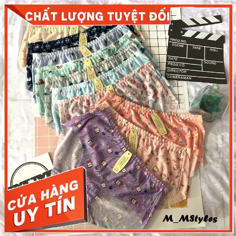 Quần Chip Su⚡️𝐅𝐑𝐄𝐄𝐒𝐇𝐈𝐏⚡️[HÌNH SHOP CHỤP] Mèo Thông Hơi Cắt Gợn Sóng Quanh Mông Siêu Co Giãn Mát Mẻ - Quần Lót Nữ