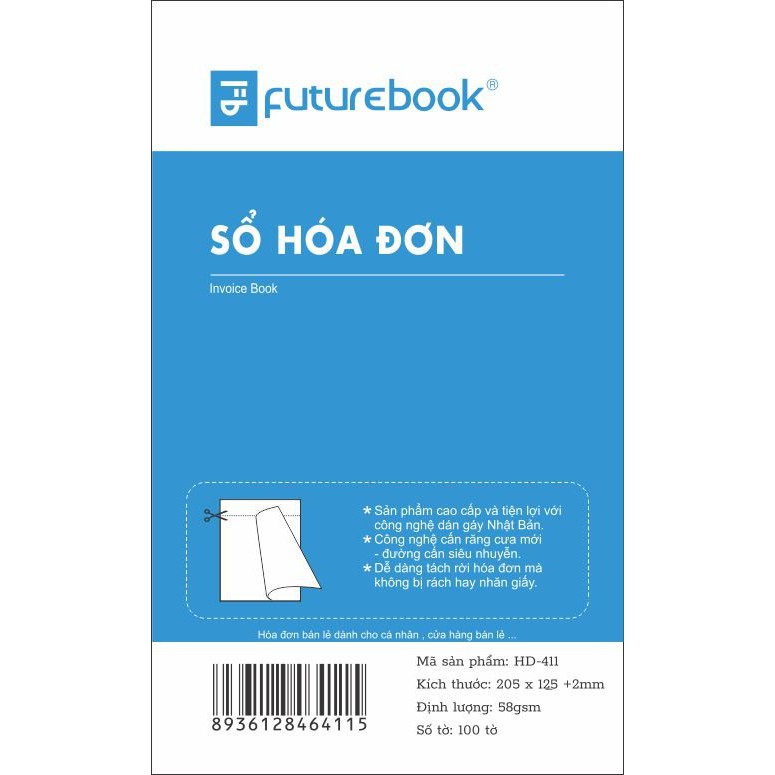 Sổ Hóa Đơn Bán Lẻ Cao Cấp Futurebook - Hóa Đơn 1 Liên - Hóa Đơn 2 Liên - Loại Dày Tốt