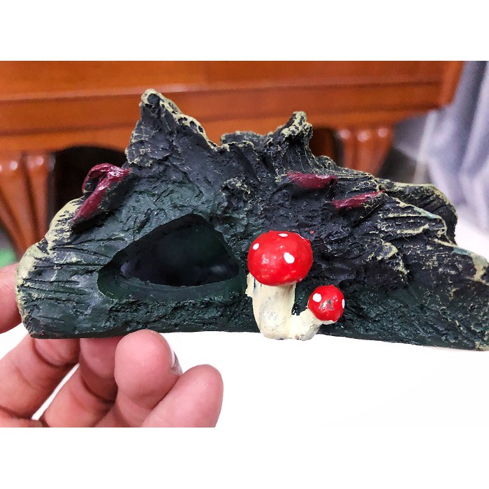 KHÚC CÂY LUẢ NHÂN TẠO TRANG TRÍ HỒ CÁ NON BỘ 11X8X6CM