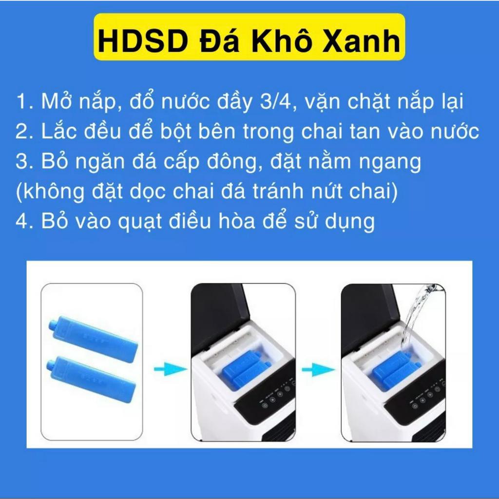 Quạt điều hòa hơi nước điều khiển từ xa HYUNDAI, công suất 80W, hàng chính hãng - TẶNG 2 CHAI ĐÁ KHÔ