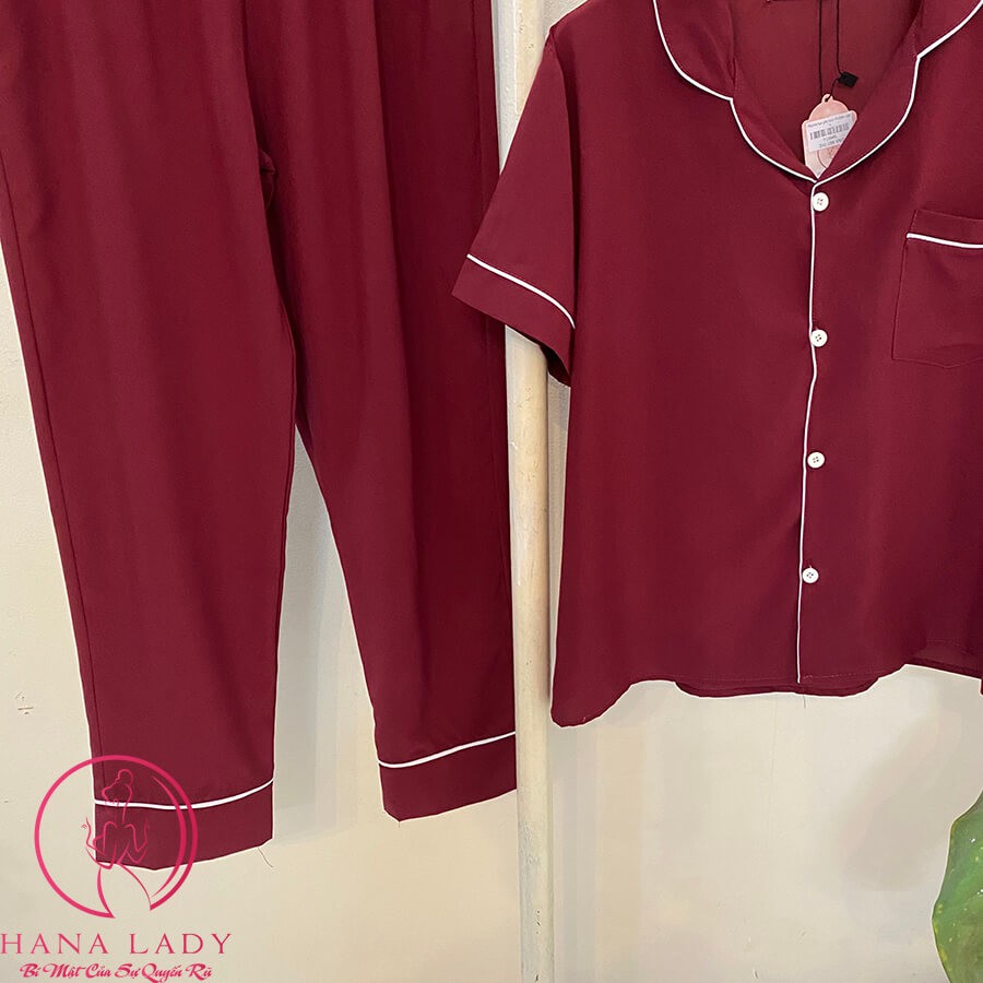 Đồ ngủ - Bộ ngủ pijama lụa giấy tay ngắn quần dài mặc nhà siêu mát mịn PJ364