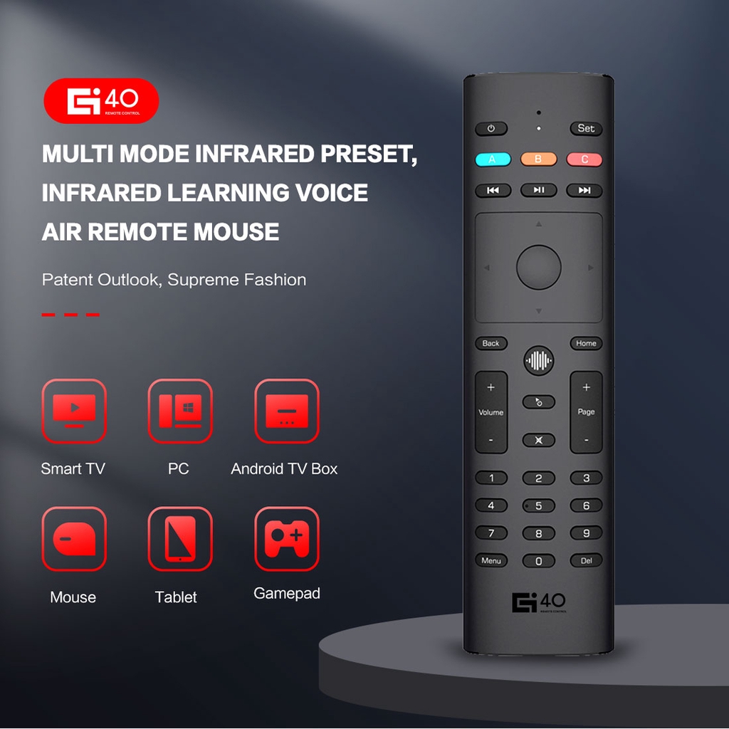 Điều khiển chuột bay tìm kiếm giọng nói G40s 33 keys - Remote Mouse Air Voice IR