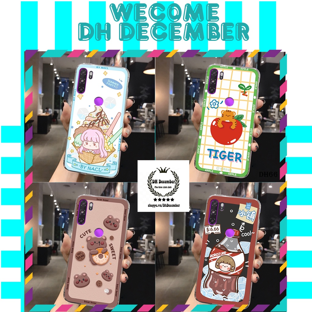 Ốp lưng dẻo Vsmart ACTIVE 3 in hình 3D GẤU cute be@r, soda, happy day cực hot ,thời thượng
