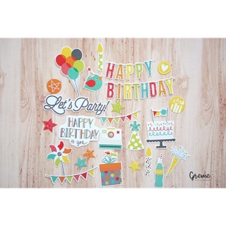 Sticker scrapbook Happy birthday
