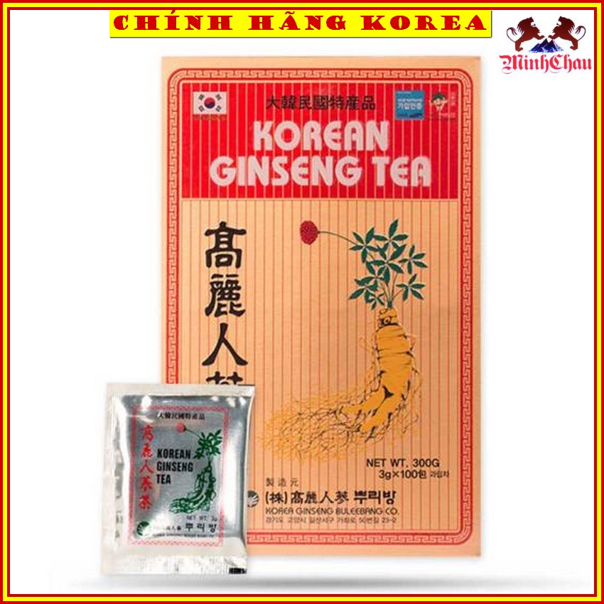 Trà Hồng Sâm Hàn Quốc Buleebang, Hộp 100 gói, minhchau