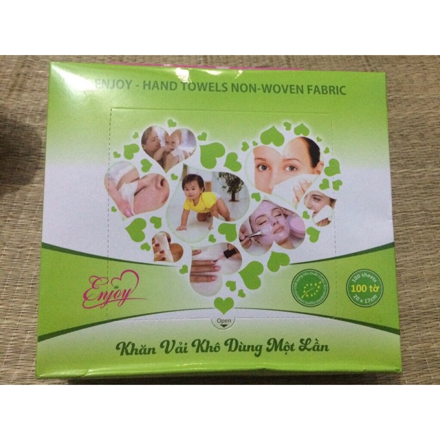 Khăn vải khô đa năng Enjoy 100 tờ