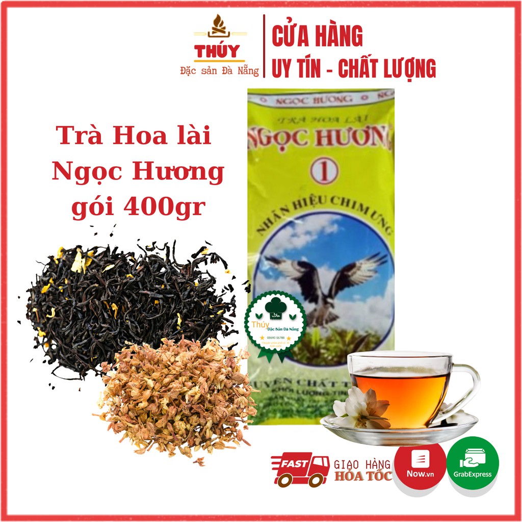 Trà hoa lài Ngọc Hương gói 400gr, trà thơm ngon dùng pha chế các loại trà
