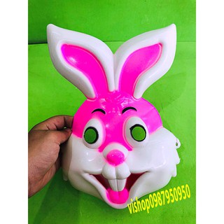 (sỉ 9k) Mặt nạ hóa trang Thỏ Hồng cho bé chơi trung thu,halloween,lễ hội,quà tặng