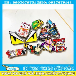 Logo sticker dán trang trí xe máy điện thoại.5k/cái