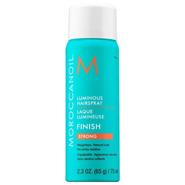 Gôm Xịt Giữ Nếp Linh Hoạt Luminous Hair Spray MOROCCANOIL FINISH STRONG 75ml