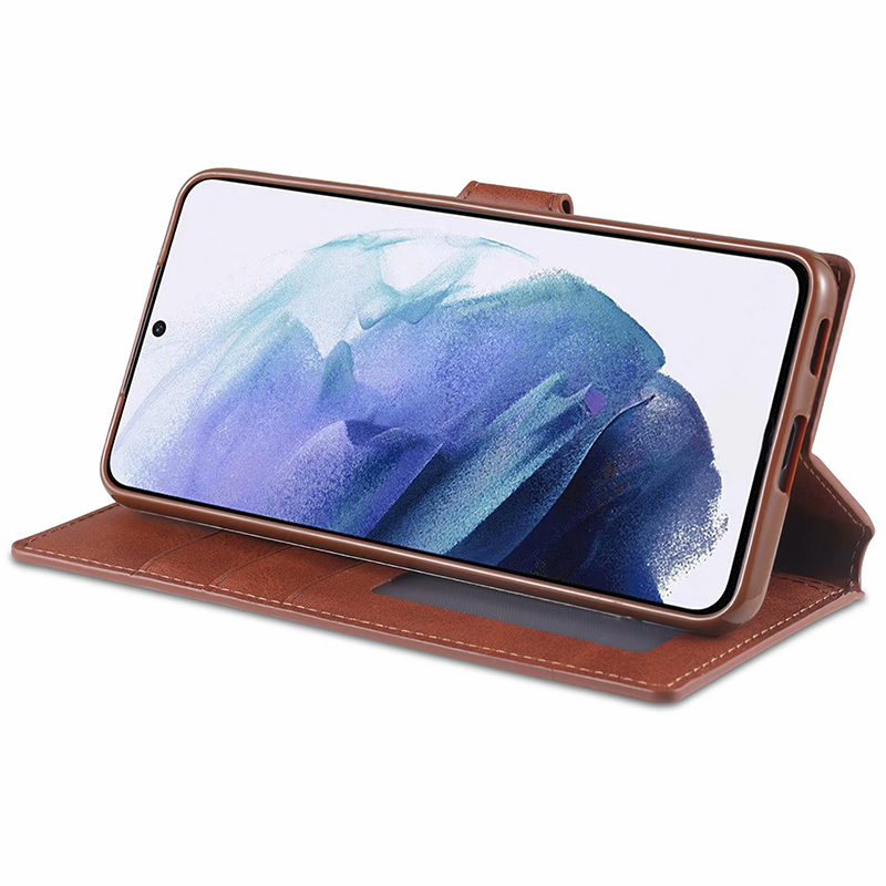 Bao da điện thoại kiểu ví gập cho Samsung Galaxy S21 5G S21+ Ultra