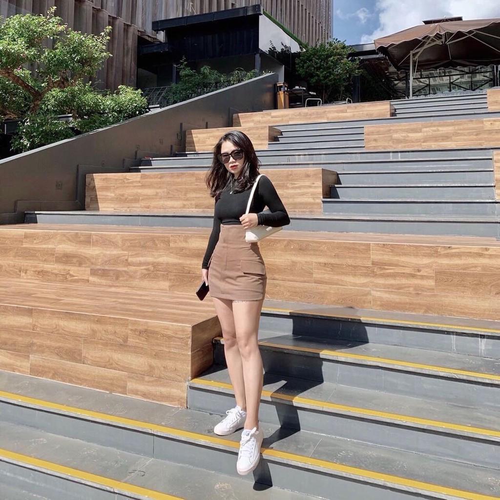 Chân Váy Chữ A Nữ Lưng Cạp Cao Túi Sườn Khoe Eo Phong Cách Hàn Quốc Mix Đồ Đi Làm, Đi Học, Đi Chơi Cực Xinh Hot | BigBuy360 - bigbuy360.vn