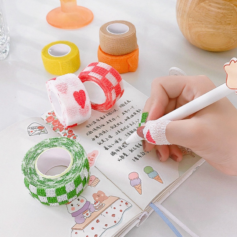 Băng Quấn Bảo Vệ Ngón Tay Tự Dính Họa Tiết Hoạt Hình Cho Học Sinh