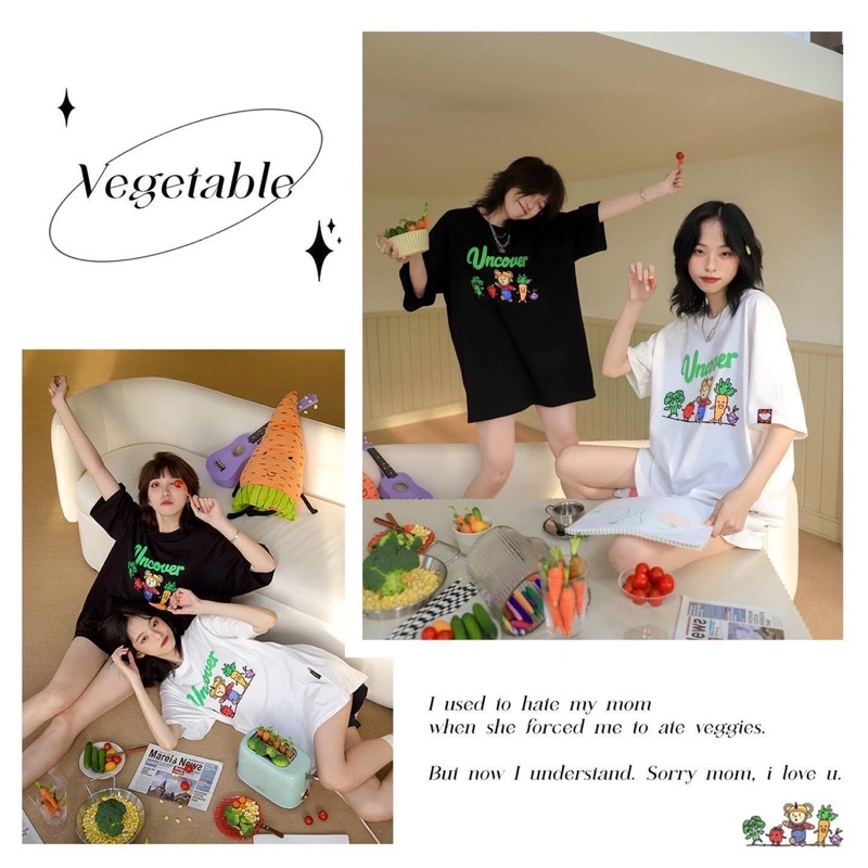 Tee Vegetables (Rau Củ) Uncover