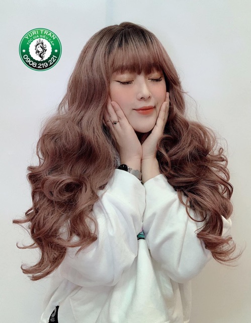 Tóc giả xoăn bồng bềnh ❤️FREESHIP❤️ tóc giả mái thưa xoăn bồng bềnh