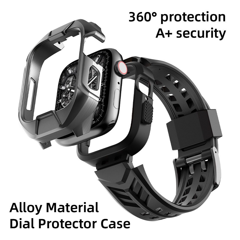 Ốp Bảo Vệ Bằng Thép Không Gỉ TPU Chống Sốc Cho Apple Watch Series 7 45Mm Series 6 / 5 / 4 / SE 44mm