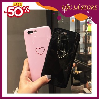 Ốp tim bóng đen & hồng cho iphone bán kèm dây giá rẻ