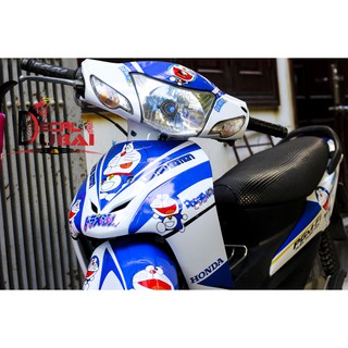 Tem trùm wave Doraemon Xanh đậm