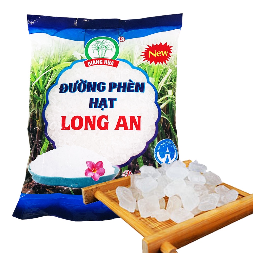 Combo 4 bịch  Đường phèn hạt  Long An - Giang Húa