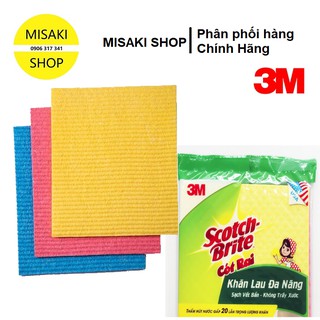 Khăn Lau Đa Năng | Scotch Brite Chính Hãng | Misaki Shop | XA010911148 (18 x 20cm) gói 3