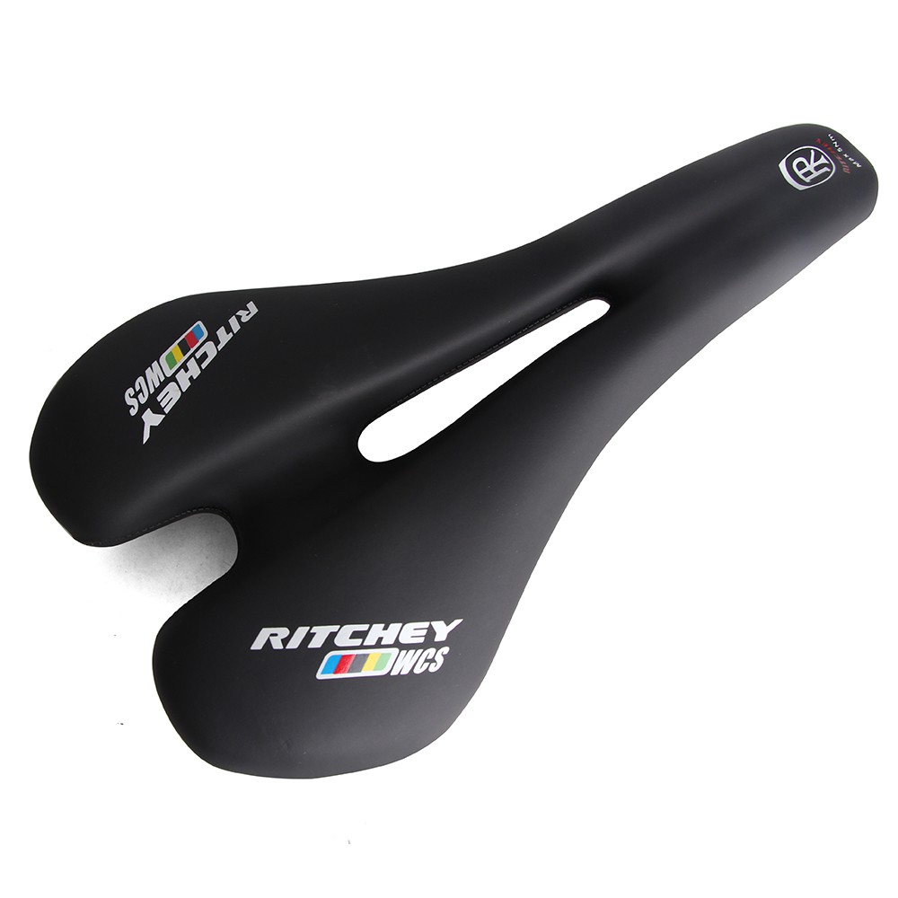 Ritchey wcs Yên Xe Đạp Bằng Da pu Thoáng Khí Có Nhãn Màu Trắng / Đen