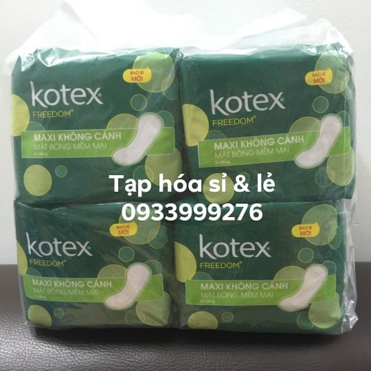 8 Gói Kotex Freedom Mặt Bông Dày Không Cánh