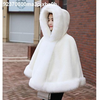 Áo khoác lông cáo nhân tạo thời trang mùa đông cho nữ