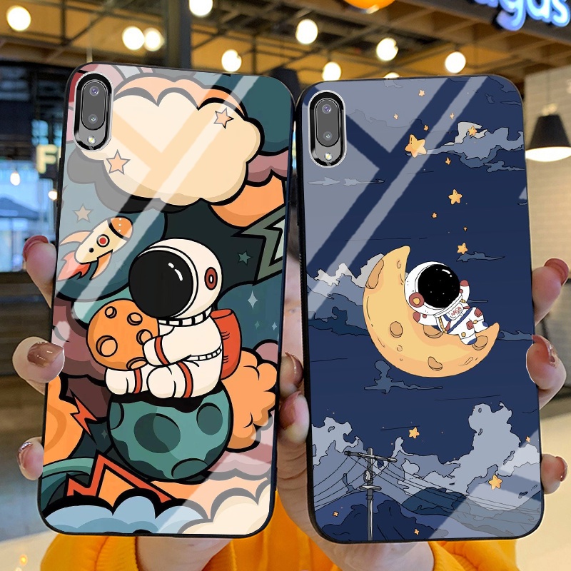 Ốp Lưng SAMSUNG GALAXY A02, A02s, M02 Ốp kính bóng cao cấp Phi Hành Gia