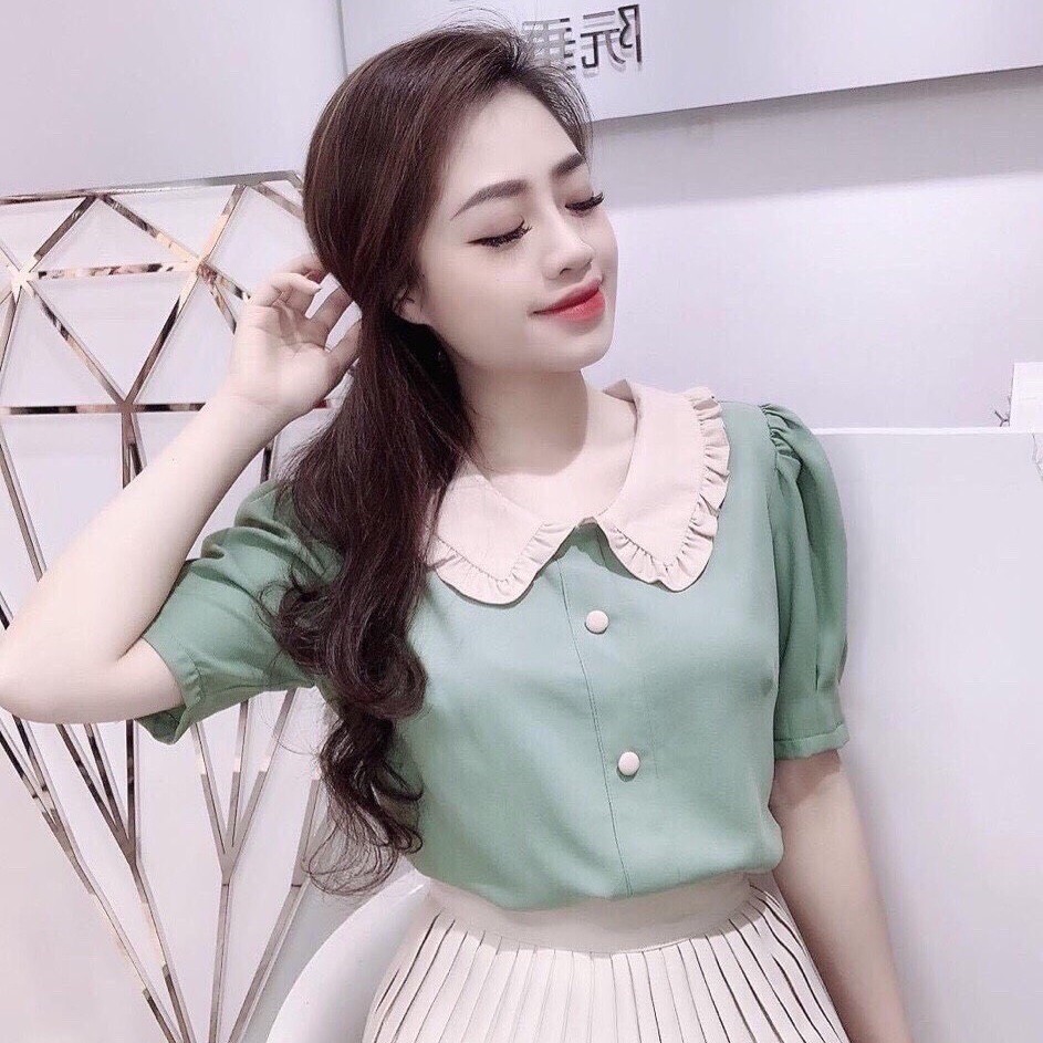 Áo sơ mi nữ King168, chất lụa kate mềm mịn MK27