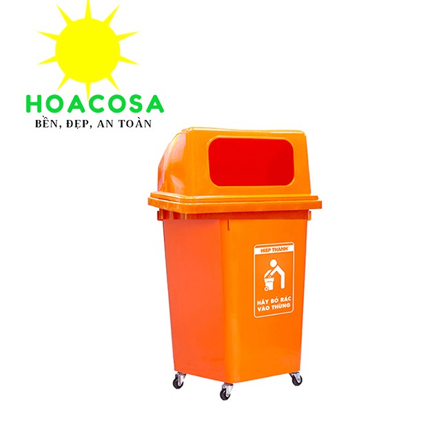 Thùng Rác Công Cộng 90 Lít Nắp Hở Nhựa Hiệp Thành, Bền Màu,Tiện Dụng- Đồ Gia Dụng Hoacosa