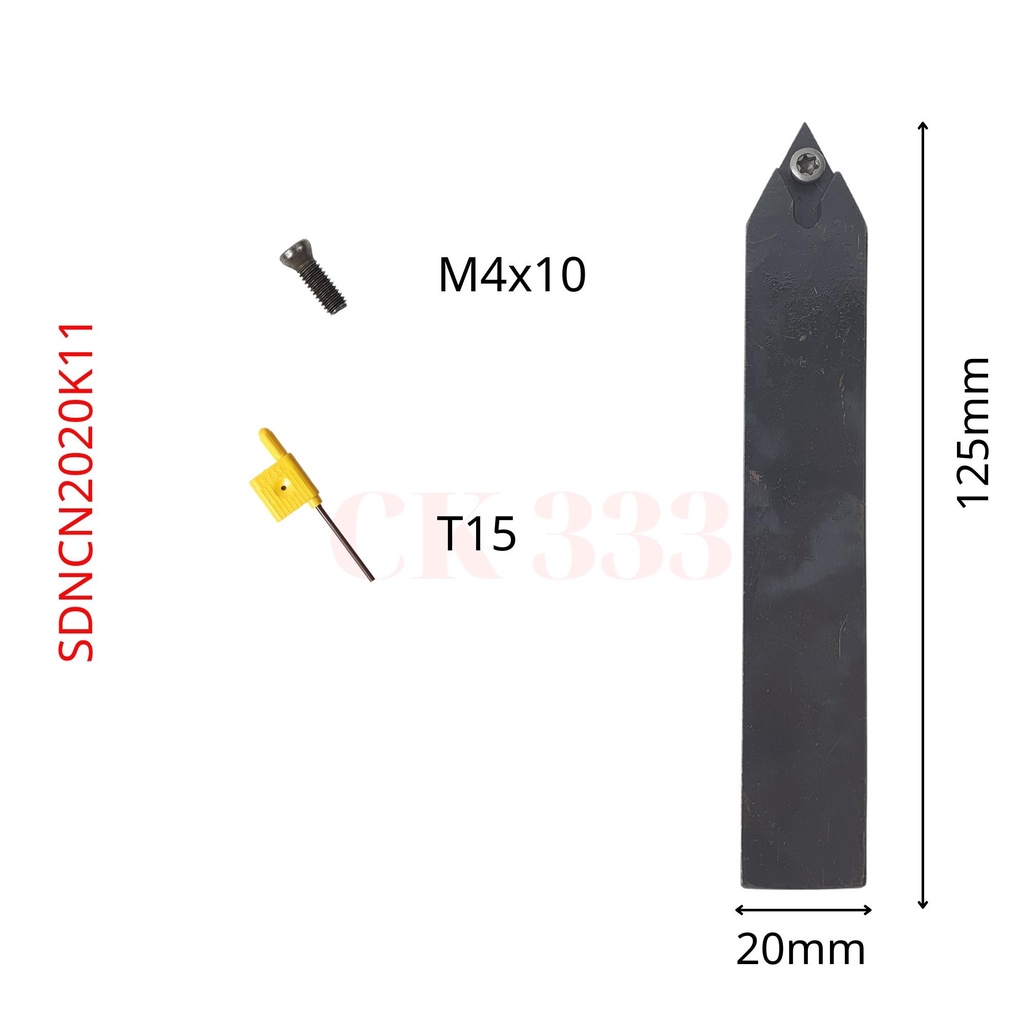 CÁN DAO TIỆN CNC 12 16 20 25 SDNCN1212H11 , SDNCN1616H11 , SDNCN2020K11 , SDNCN2525M11 TIỆN GÓC 62  ĐỘ LẮP MẢNH DC11