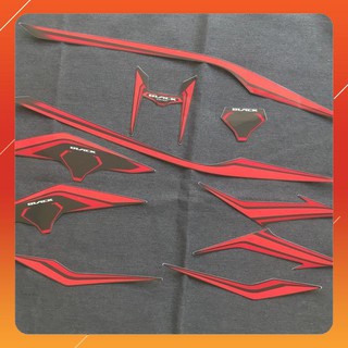 [BẢO HÀNH UY TÍN] BỘ TEM 3 LỚP MẪU ZIN HÀNG CAO CẤP CHO HONDA AIRBLADE 2016 BLACK EDITION - MÀU ĐỎ